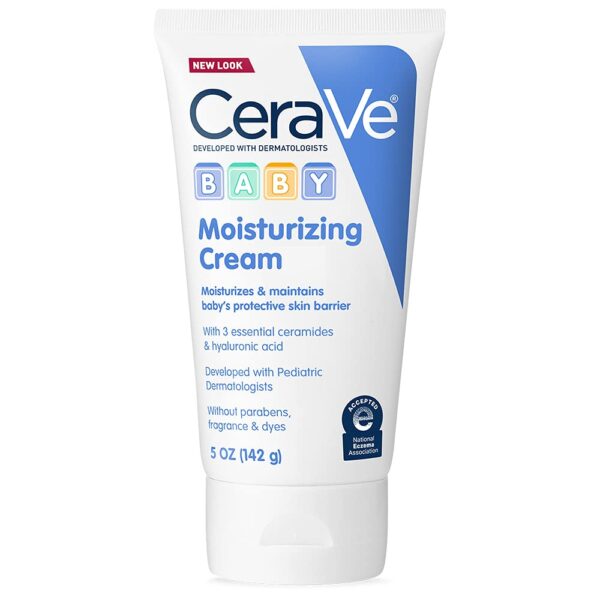 CeraVe Baby Cream, Gentle Moisturizing Cream with Ceramides, Fragrance, Paraben, Dye & Phthalates Free, Rich & Non-Greasy Feel, Gentle Baby Skin Care, 8 Ounce